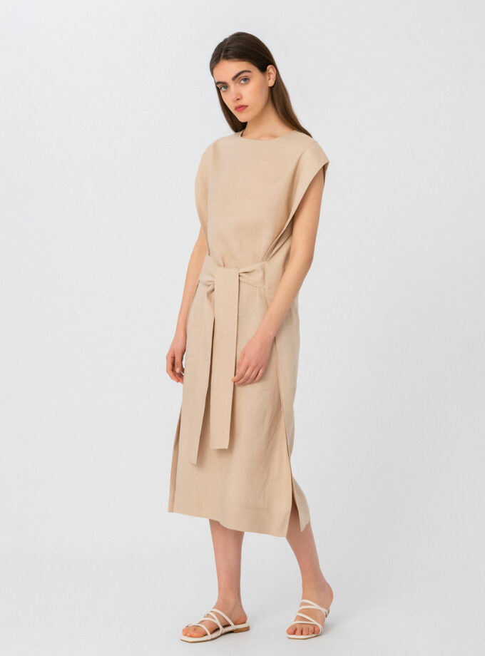 Linen Midi Dress / Λινό Μίντι Φόρεμα - Elizabeth LaGre