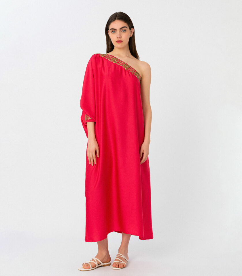 One-Shoulder Maxi Dress / Μάξι Φόρεμα Με Ένα Ώμο - Elizabeth LaGre