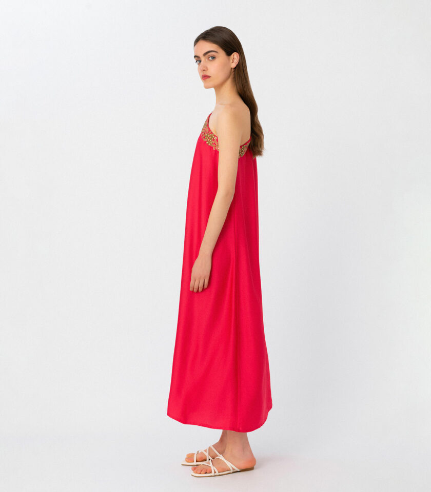 One-Shoulder Maxi Dress / Μάξι Φόρεμα Με Ένα Ώμο - Elizabeth LaGre