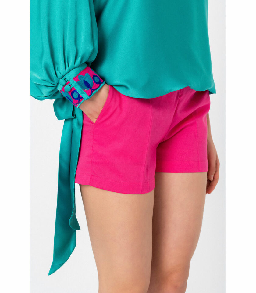Fuchsia Linen Shorts / Φούξια Λινό Σορτς- Elizabeth LaGre