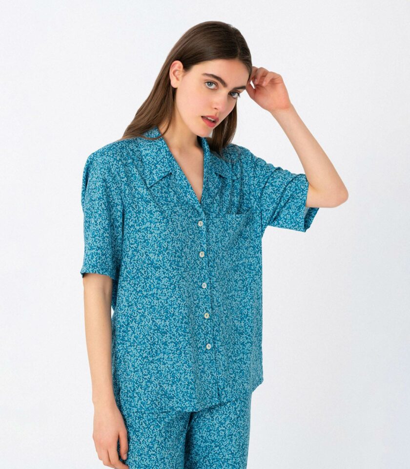 Melissani -Print Shirt /Εμπριμέ Πουκάμισο - Elizabeth LaGre