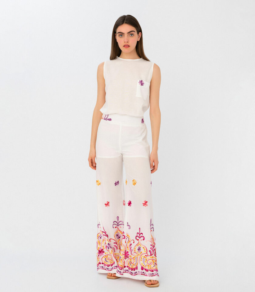 Embroidered Flared Pants / Κεντημένο Παντελόνι Καμπάνα / Elizabeth LaGre