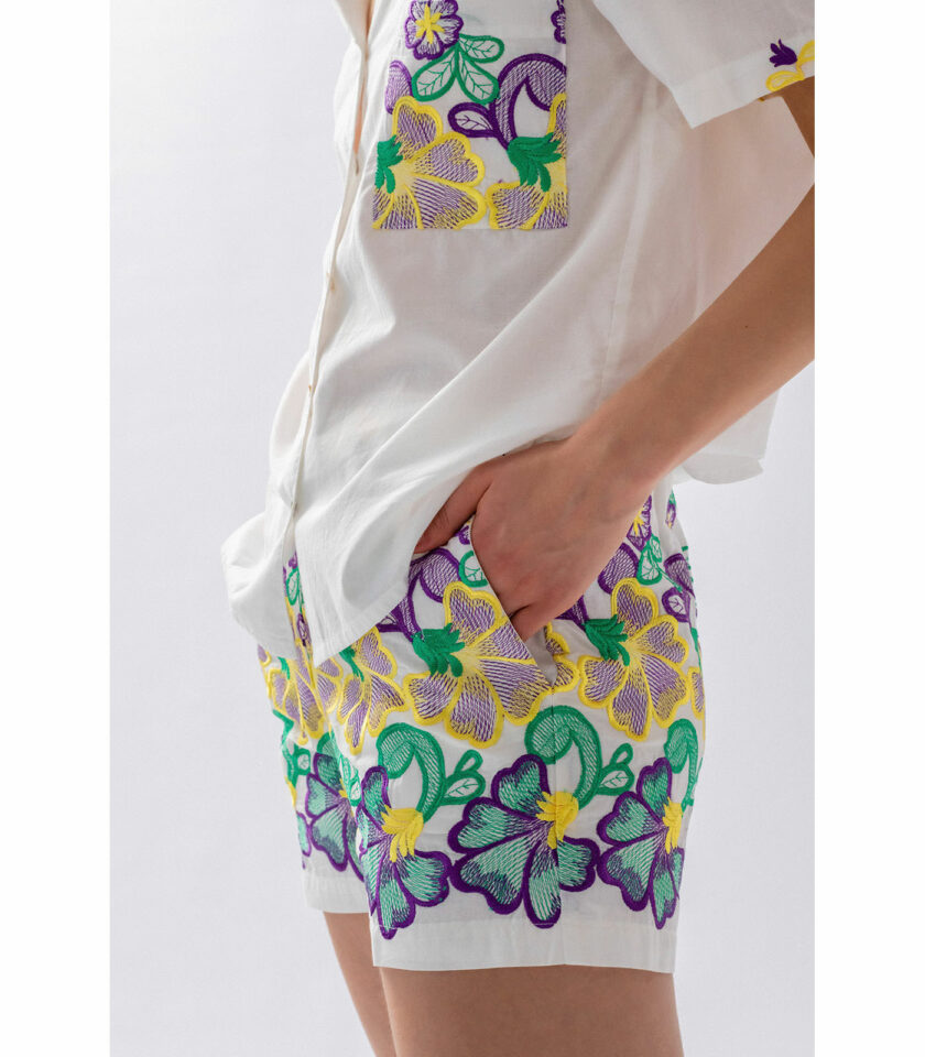 Floral Embroidered Shirt / Floral Κεντημένο Πουκάμισο - Elizabeth LaGre
