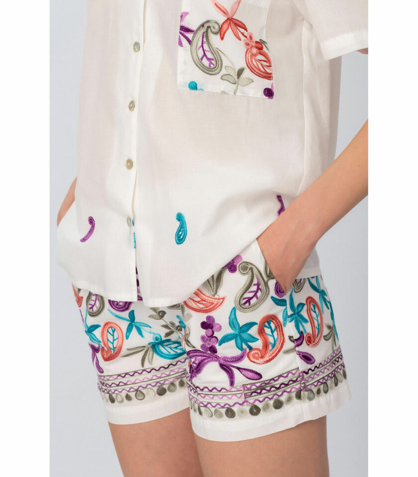 Embroidered Shorts Κεντημένο Σορτς Elizabeth LaGre