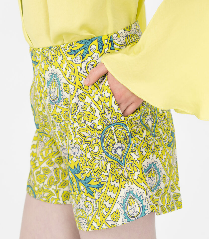 Yellow Printed Shorts / Κίτρινο Εμπριμέ Σορτς - Elizabeth LaGre