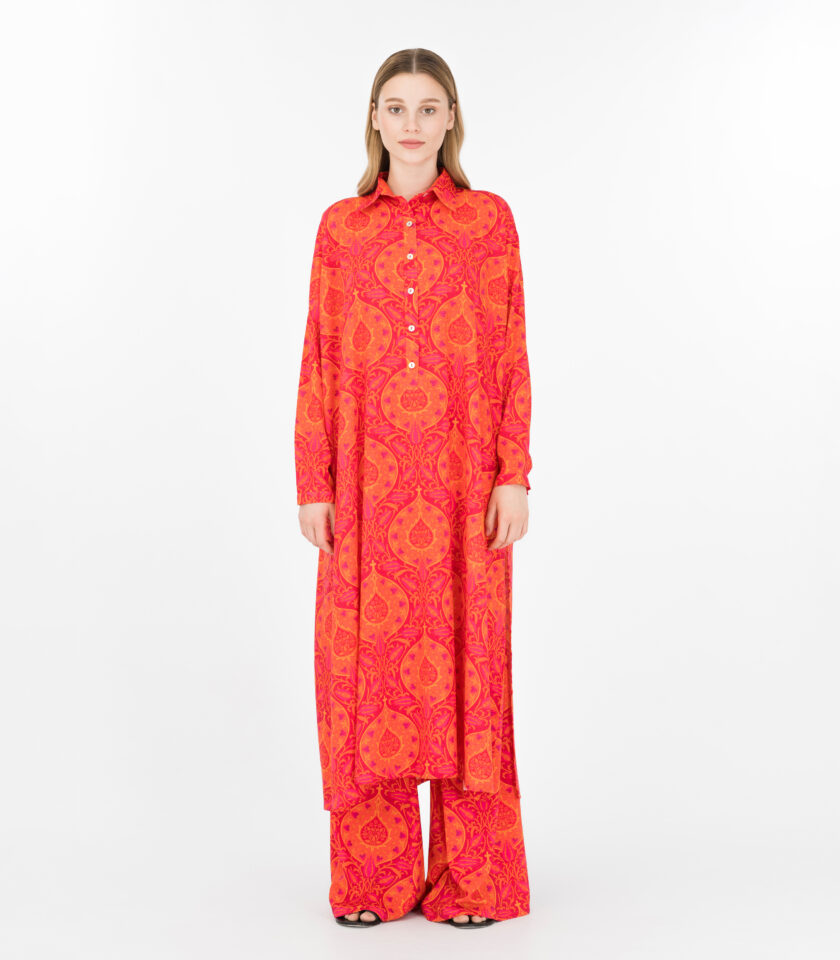 Bombay Print Shirt Dress / Bombay Εμπριμέ Μπλούζο Φόρεμα - Elizabeth LaGre