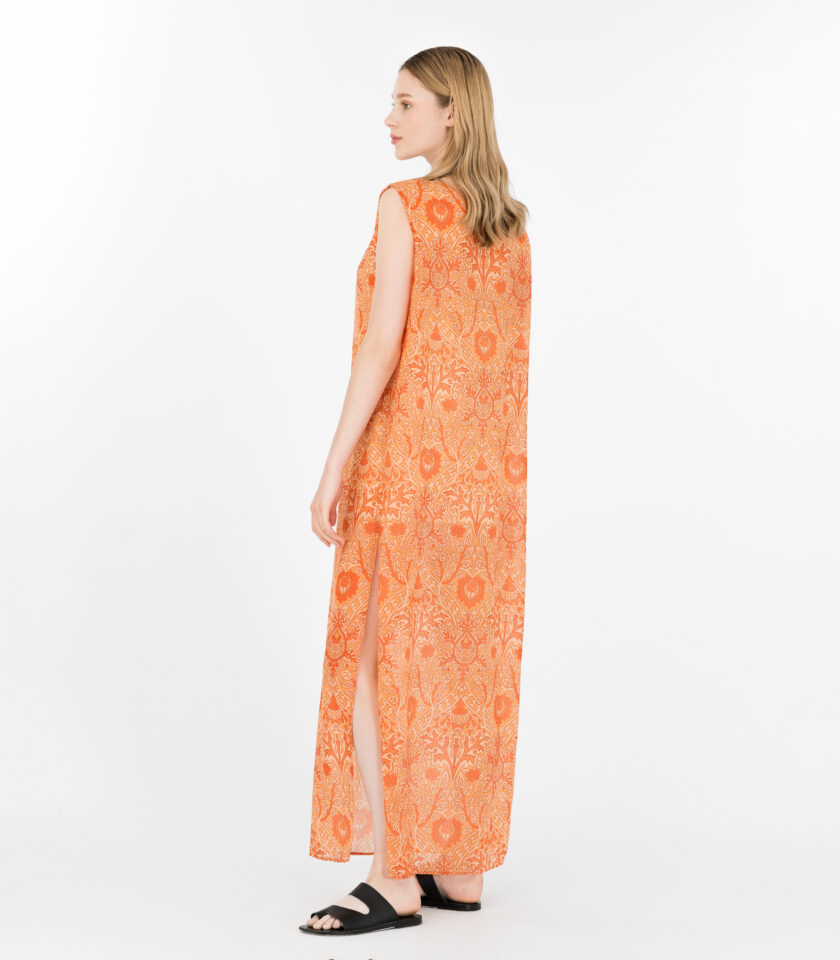 Lotus Printed Sleeveless Maxi Dress / Lotus Εμπριμέ Αμάνικο Φόρεμα - Elizabeth LaGre