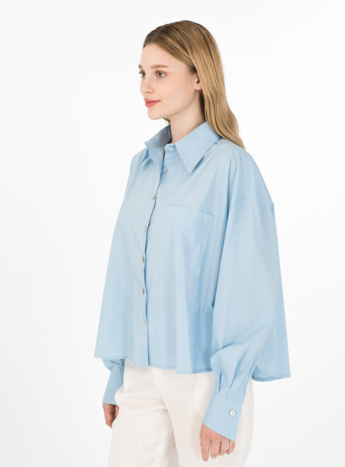 Baby Blue A-Line Shirt / Γαλάζιο Πουκάμισο Με Α-Γραμμή - Elizabeth LaGre