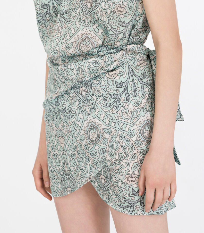 Zen Printed Mini Wrap Skirt / Zen Εμπριμέ Μίνι Φούστα Φάκελο - Elizabeth LaGre