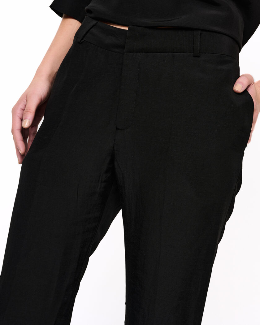 Black Cropped Trousers / Μαύρο Κάπρι Παντελόνι - Elizabeth LaGre
