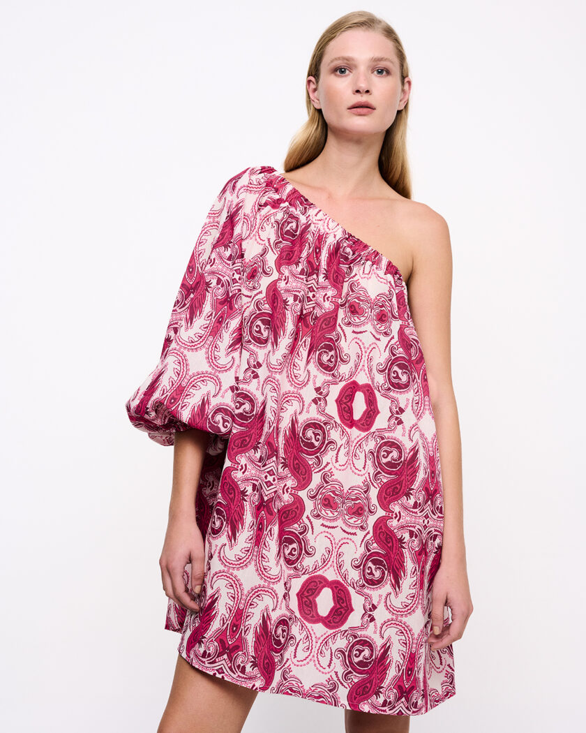 Penelope Print One Shoulder Dress / Penelope Εμπριμέ Φόρεμα Με Έναν Ώμο - Elizabeth LaGre